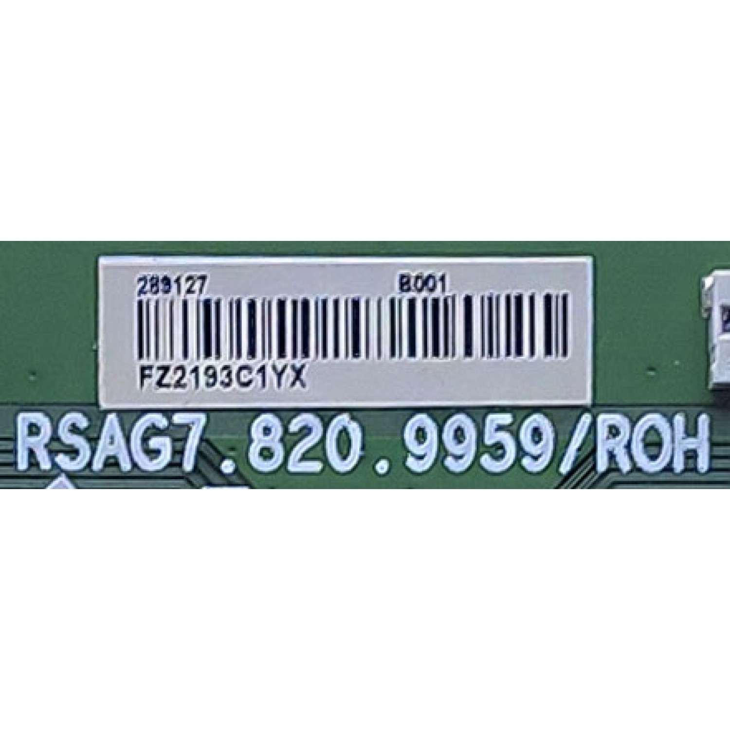 T-CON PARA TV TOSHIBA / NUMERO DE PARTE 289127 / RSAG7.820.9959/ROH / E303981 / PANEL HD750Y1U71-TAL2K2\S0\GM\CKD3A\ROH / DISPLAY HV750QUB-F90 / MODELO 75C350KU 75C350U	 - Imagen 2